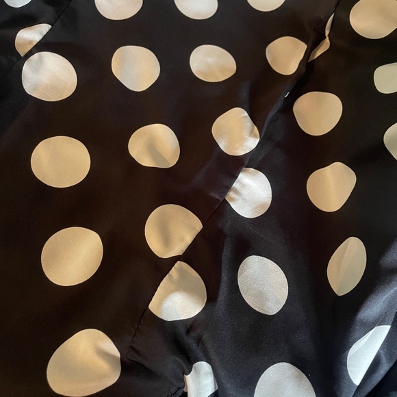 Chico black one button blazer size woman’s blazer with black polka dot liner - Picture 5 of 5